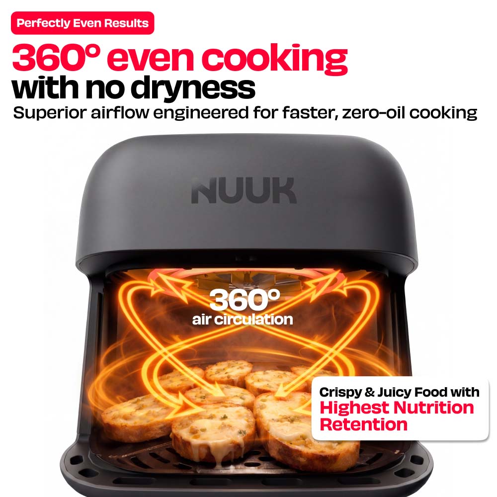 World's 1st 100% Toxin-Free ILAG® Certified CeramicTech™ Air Fryer with XL Basket | BRĪSK