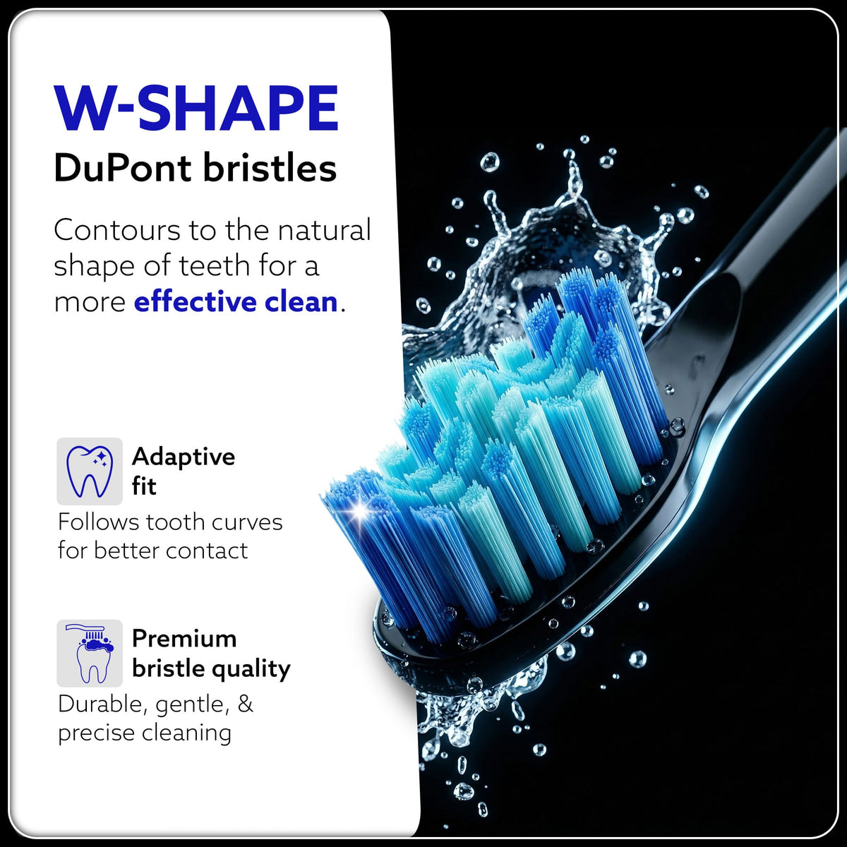 AGARO COSMIC PLUS Sonic Electric Tooth Brush For Adults With 5 Modes, 5 Brush Heads, 1 Interdental Head, Carry Case & Rechargeable With 4 Hours Charge Lasting Up To 25 Days, Power Toothbrush, (Black)-7