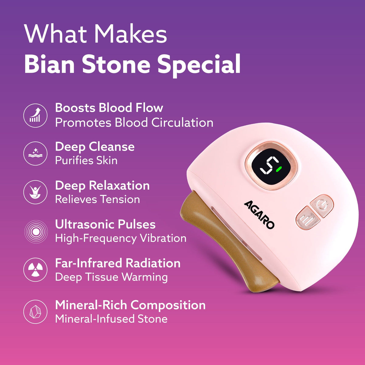 AGARO Electric Gua Sha Massager 1719 blends traditional skincare with modern tech. With 9 modes, red light therapy, soni