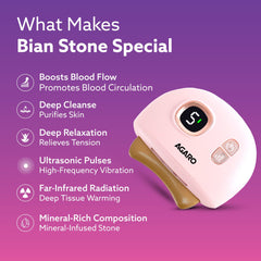 AGARO Electric Gua Sha Massager 1719 blends traditional skincare with modern tech. With 9 modes, red light therapy, soni