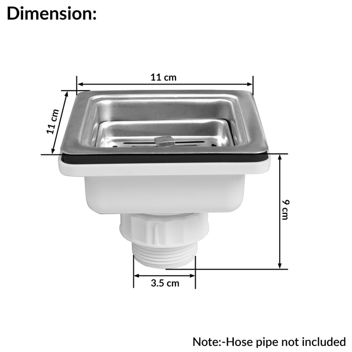 Plantex Coupling for Kitchen Sink/4.5 Inch Stainless Steel Waste Coupl ...