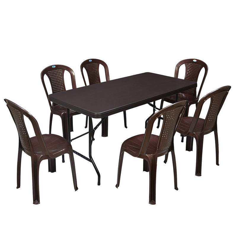 Nilkamal Celebration 1 + 6 Chair Plastic Dining Set