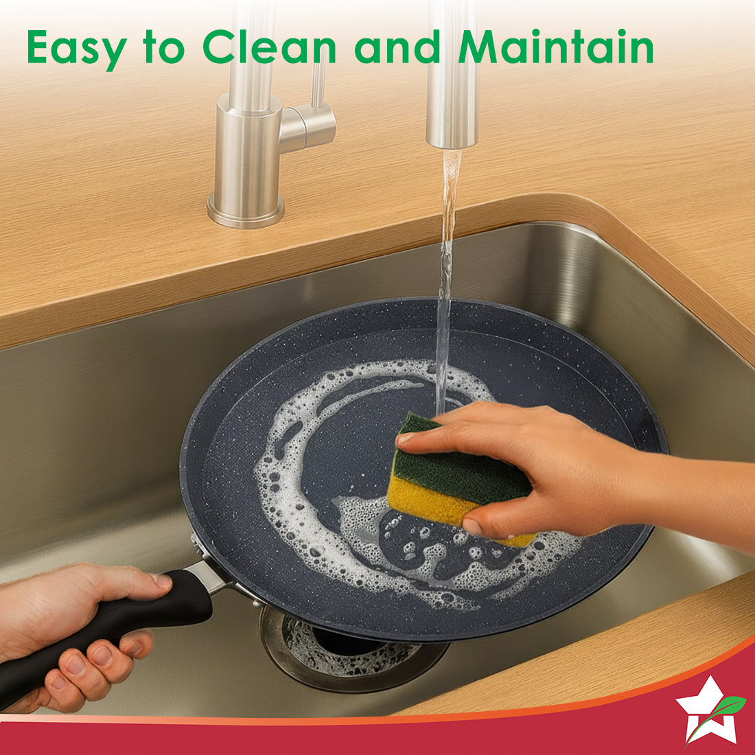 Duralite Die-cast 28 cm Dosa Tawa | 5 Layer Healthy Duramax Non-Stick Coating | Soft Touch Handle | Pure Grade Aluminium | PFOA Free | 2 Year Warranty | Grey