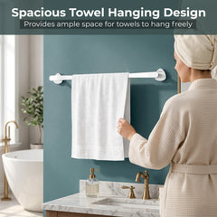Plantex J4 Stainless Steel Towel Holder in Bathroom/Cloth Hanger for Bathroom/24 Inch Single Towel Rod/Bathroom Accessories (Chrome Finish) Angel-6