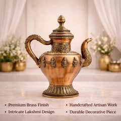Copper Traditional Ashtalakshmi Kettle Pot (14.5 Inch)