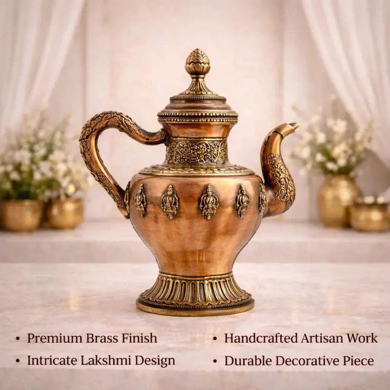 Copper Traditional Ashtalakshmi Kettle Pot (14.5 Inch)