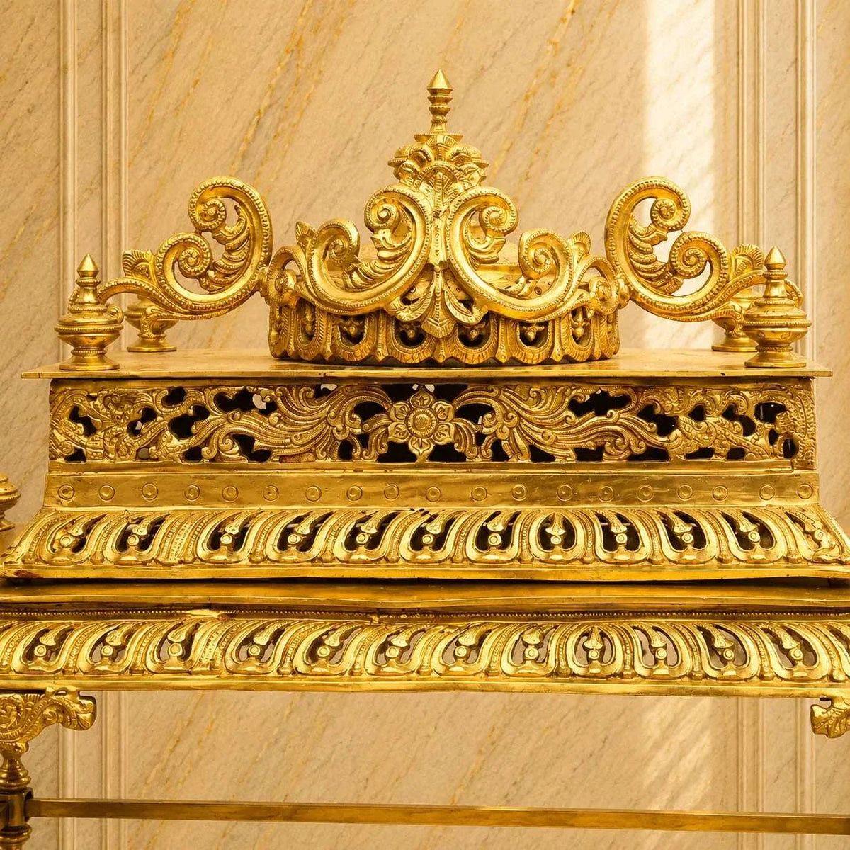 Brass Vaikuntham Heritage Simhasan / Temple (39 Inch)