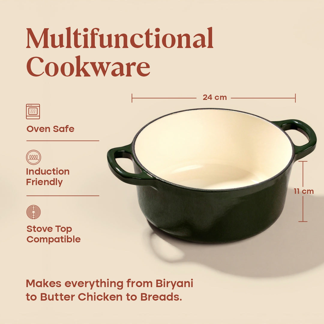 No. 9 Enamel Cast Iron Dutch Oven (4L)