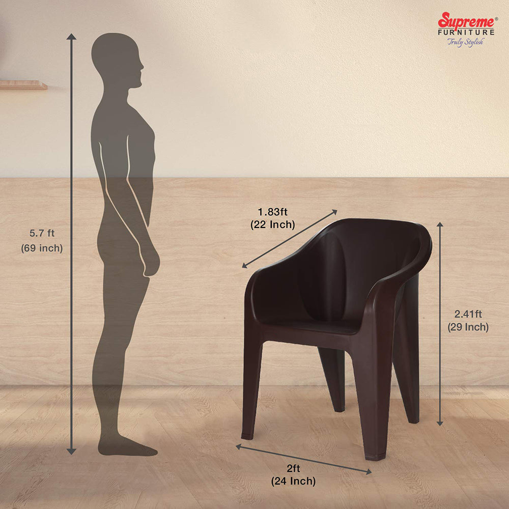 Supreme Futura Plastic With-Arm Chair