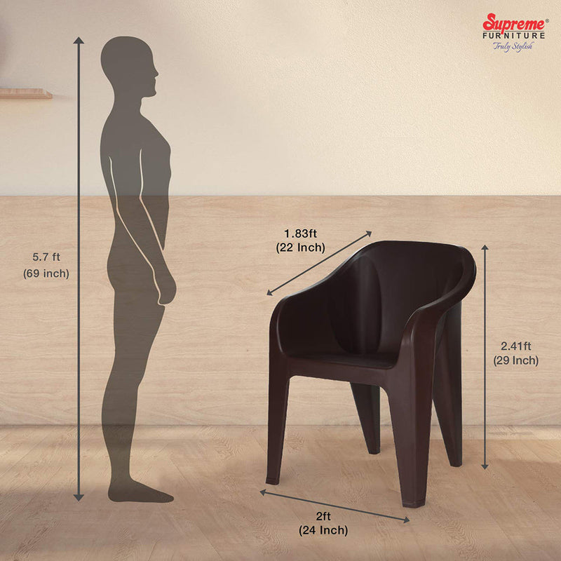 Supreme Futura Plastic With-Arm Chair