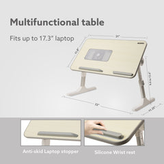 AGARO Laptop Table with 1800 RPM USB Cooling Fans-7