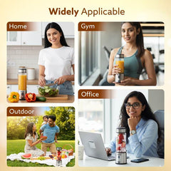 AGARO Galaxy Portable Blender, For Smoothie And Juices, Portable Hand Blender For Kitchen, USB Rechargeable Fruit Juicer
