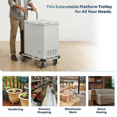 Corvids 150 Kg Portable Aluminium Extendable Hand Platform Trolley with 2-Year Warranty-7