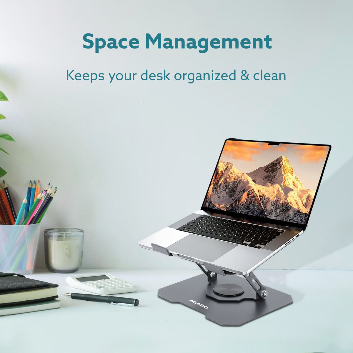 AGARO Metal Laptop Stand, 360° Rotating-7