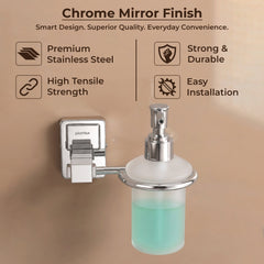 Plantex 304 Grade Stainless Steel Liquid Soap Dispenser/Shampoo Dispenser/Hand Wash Dispenser/Bathroom Accessories Pack of 1, Darcy (Chrome)-6