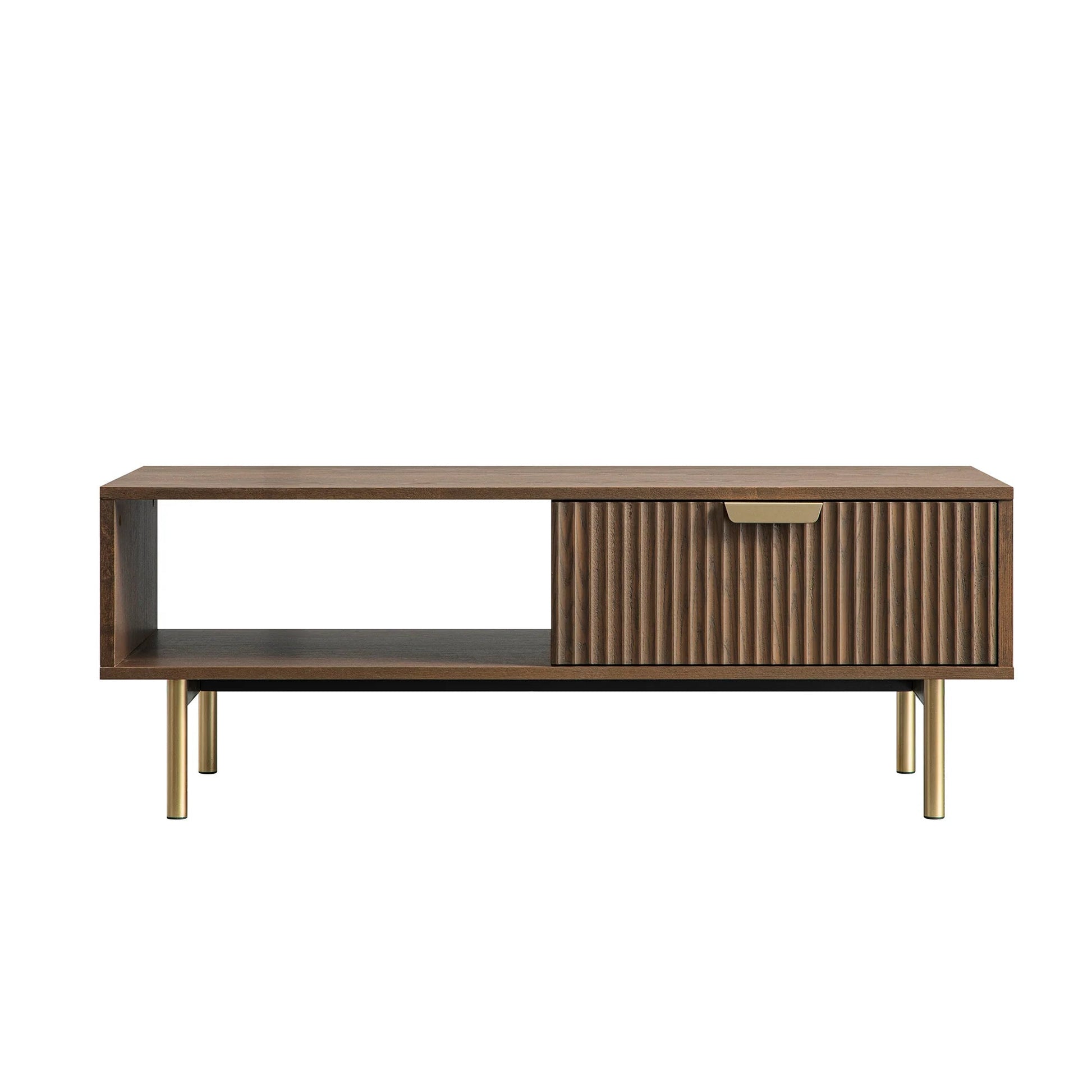 Velin Ridged Coffee Table with Drawer