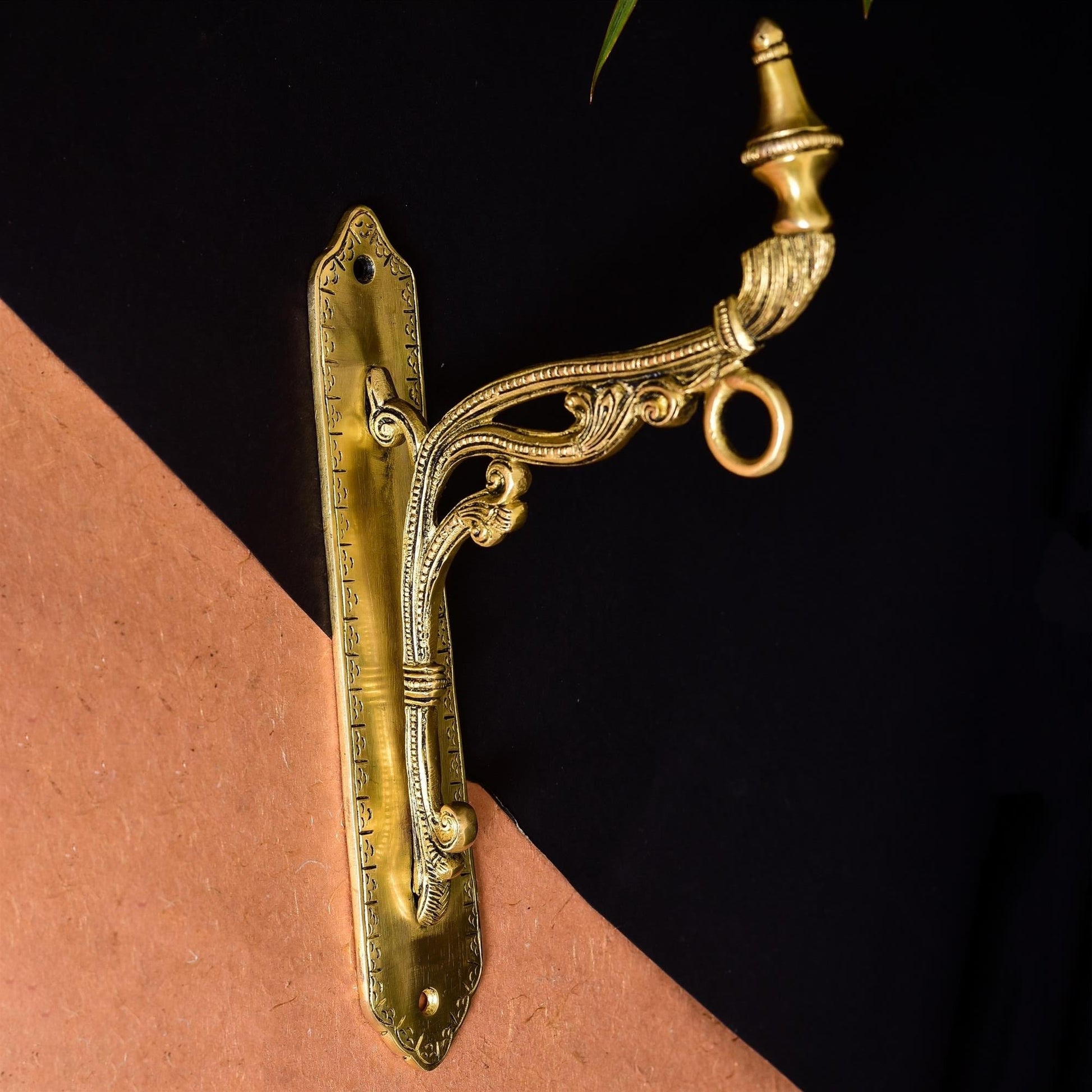 Brass Hanging Wall Mount Bracket (11 Inch)