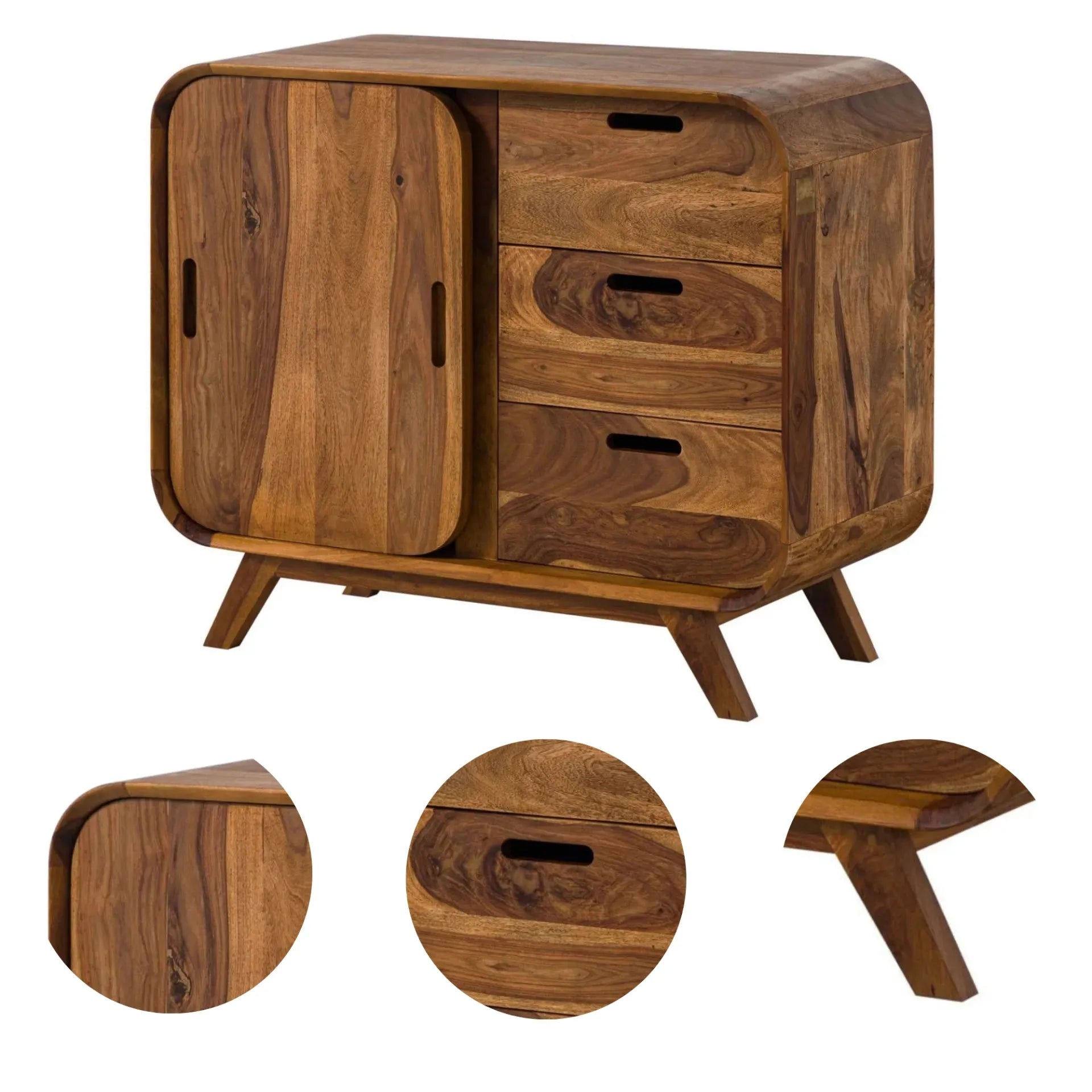 Marwar  Solid Sheesham Wood Storage Cabinet
