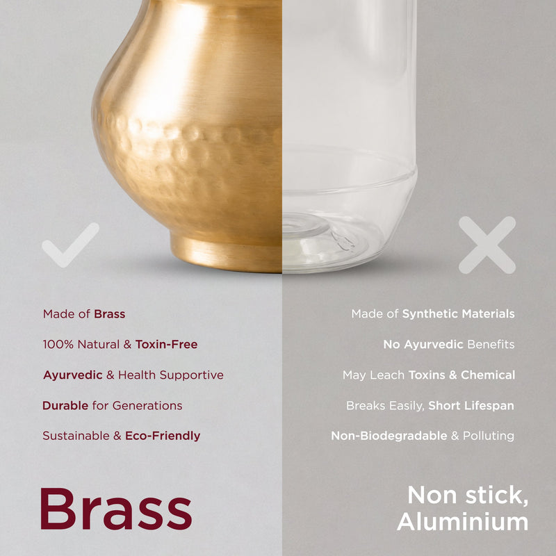 Pure Brass Ghee Pot with Tin Coating (पीतल का घी पॉट)