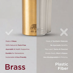 Pure Brass Tea and Coffee Container Set with Elephant Motif
