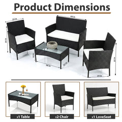 Aaru Outdoor Sofa Set 2 Seater , 2 Single seater and 1 Center Table Set