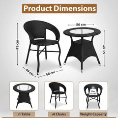 Boss Outdoor Patio Seating Set 4 Chairs and 1 Table Set