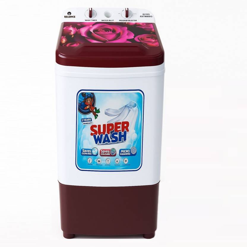 Reliance 8 kg Washer only Maroon (RSTW80BG - 20 Min Soak Function & 15 Min Wash)-1