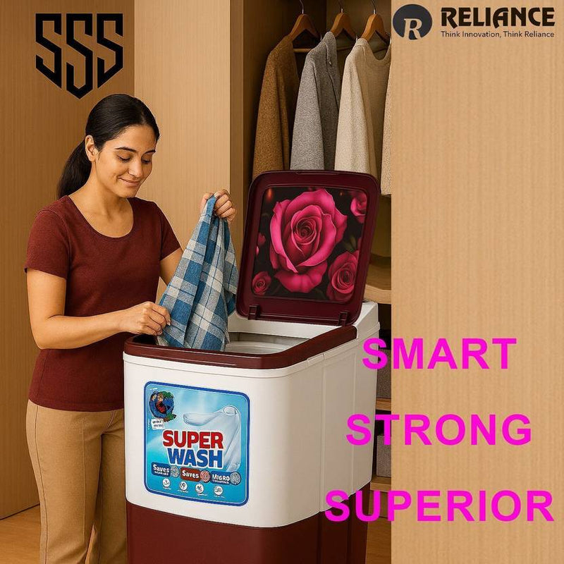 Reliance 8 kg Washer only Maroon (RSTW80BG - 20 Min Soak Function & 15 Min Wash)-2