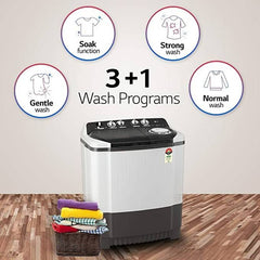 LG 8 kg Semi Automatic Top Load Washing Machine Grey, White (P8015SGAZ)-2