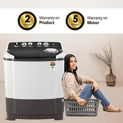 LG 8 kg Semi Automatic Top Load Washing Machine Grey, White (P8015SGAZ)-3