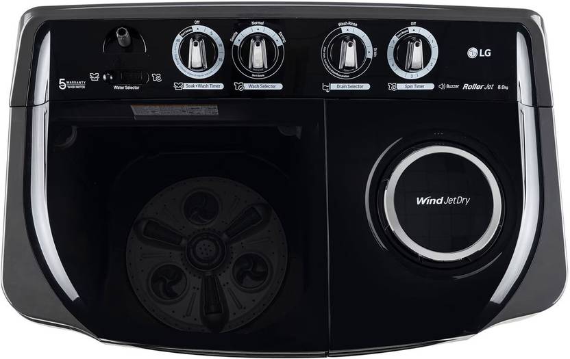 LG 8 kg Semi Automatic Top Load Washing Machine Black (P8015SKAZ)-4