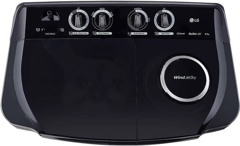 LG 8 kg Semi Automatic Top Load Washing Machine Black (P8035SKMZ)-4