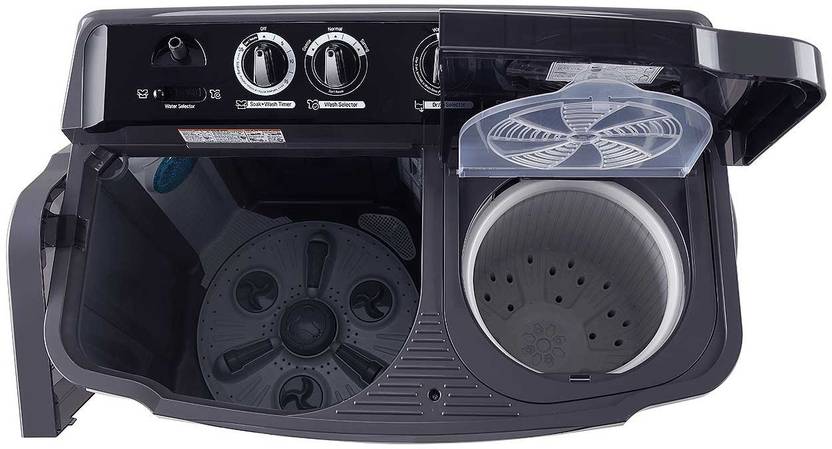 LG 8 kg Semi Automatic Top Load Washing Machine Black (P8035SKMZ)-3