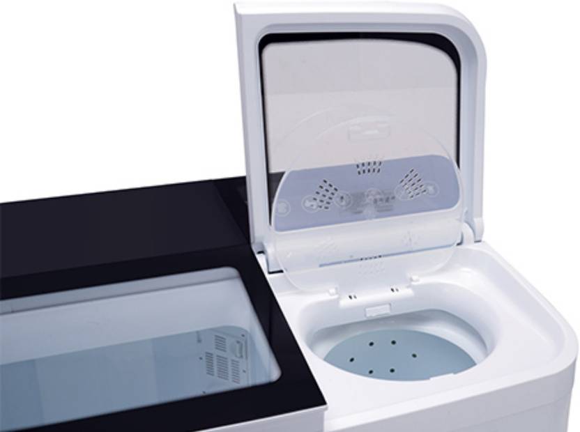 Haier 8.5 kg Semi Automatic Top Load Washing Machine Black, White (HTW85-178BK)-4
