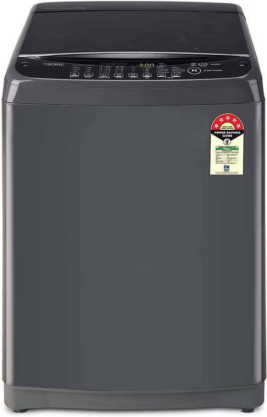 LG 8 kg Fully Automatic Top Load Washing Machine Black (T80SNMB1Z)-1