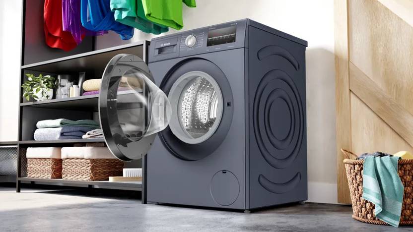 Bosch 8 kg Fully Automatic Front Load Washing Machine with In-built Heater Black (WAJ2446KIN)-4