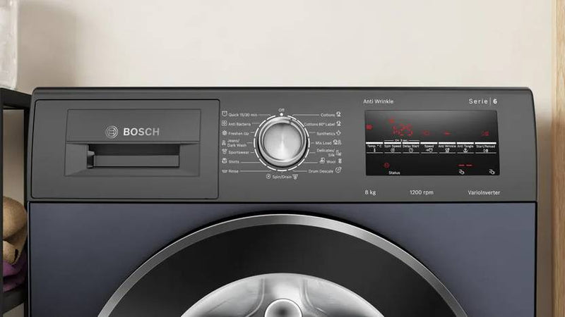 Bosch 8 kg Fully Automatic Front Load Washing Machine with In-built Heater Black (WAJ2446KIN)-2