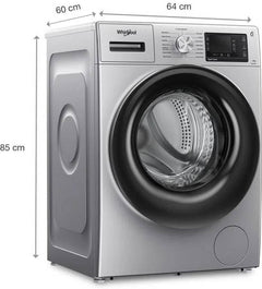 Whirlpool 8 kg Fully Automatic Front Load Washing Machine with In-built Heater Black (XO8014BYS)-2