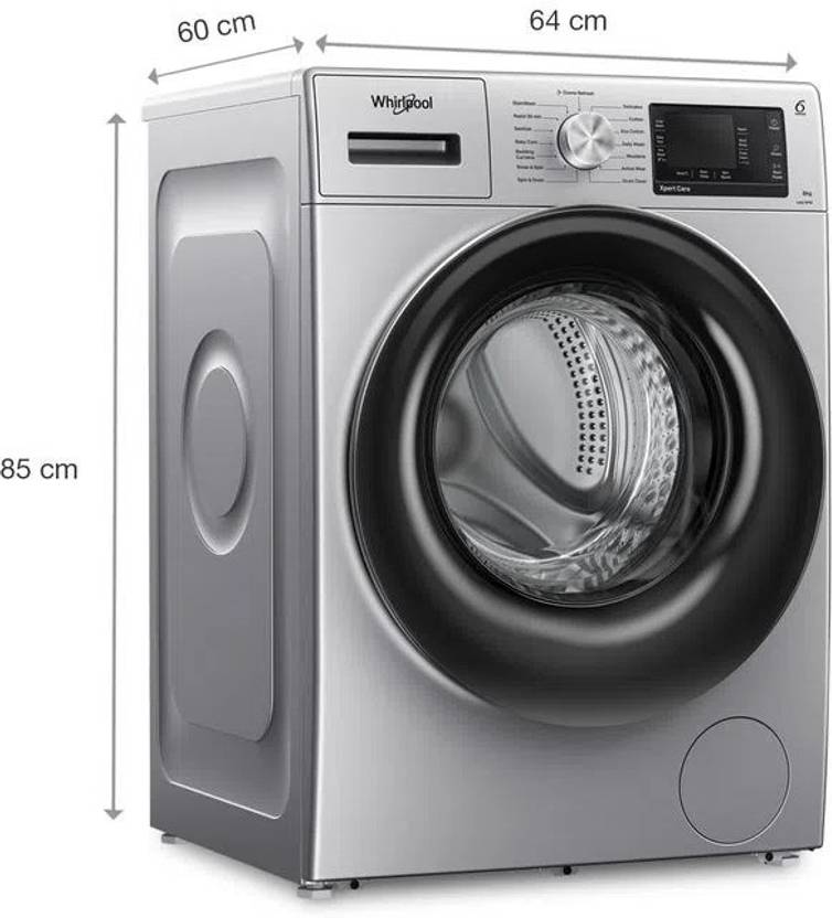 Whirlpool 8 kg Fully Automatic Front Load Washing Machine with In-built Heater Black (XO8014BYS)-2