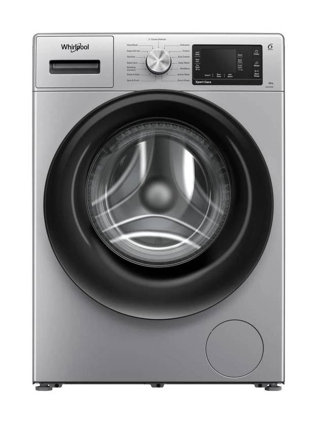 Whirlpool 8 kg Fully Automatic Front Load Washing Machine with In-built Heater Black (XO8014BYS)-1