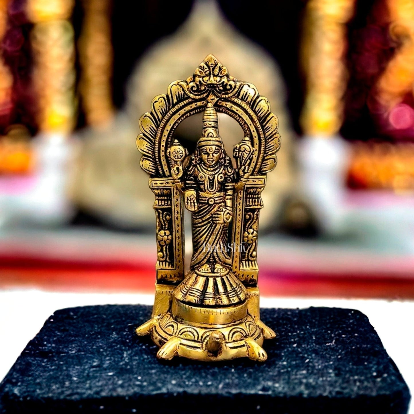 8-Inch Brass Statue of Lord Venkateshwara Tirupati Balaji | Intricate Detailing