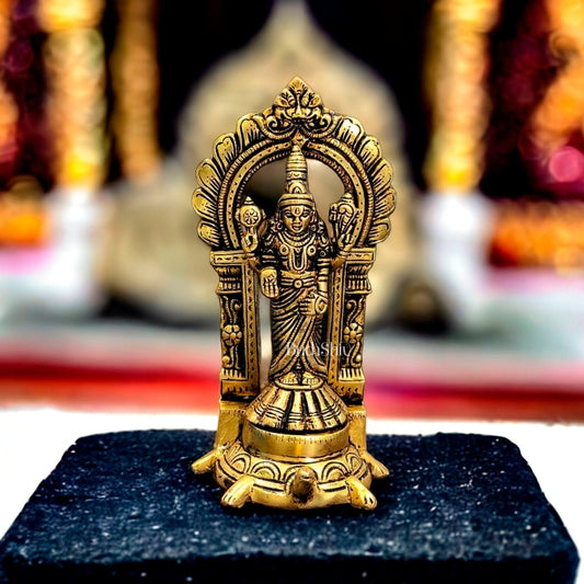 8-Inch Brass Statue of Lord Venkateshwara Tirupati Balaji | Intricate Detailing