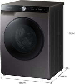 Samsung 8/6 kg Washer with Dryer With Steam AI Control, Wi-Fi EnabledReady to Wear Clothes Grey (WD80T604DBX/TL)-4