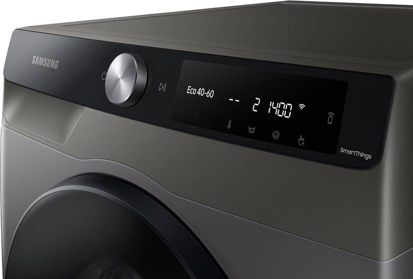 Samsung 8/6 kg Washer with Dryer With Steam AI Control, Wi-Fi EnabledReady to Wear Clothes Grey (WD80T604DBX/TL)-2