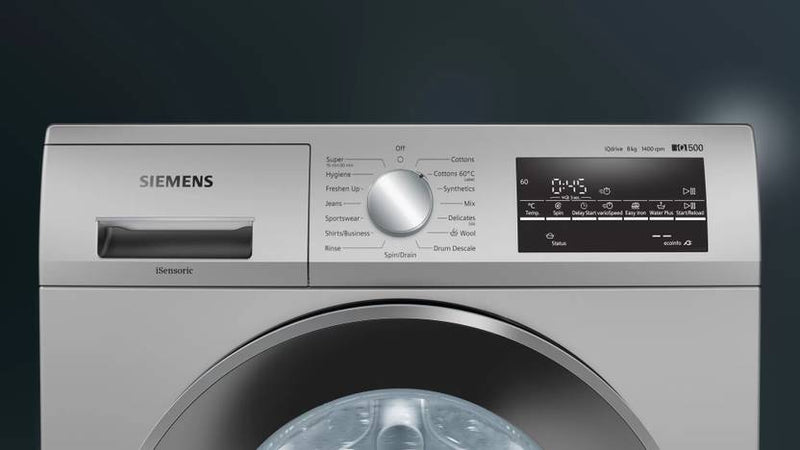 Siemens 8 kg Fully Automatic Front Load Washing Machine with In-built Heater Silver (WM14J46SIN)-2