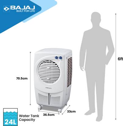 BAJAJ 24 L Room/Personal Air Cooler (White, PMH 25 DLX (480126))