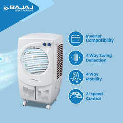 BAJAJ 24 L Room/Personal Air Cooler (White, PMH 25 DLX (480126))