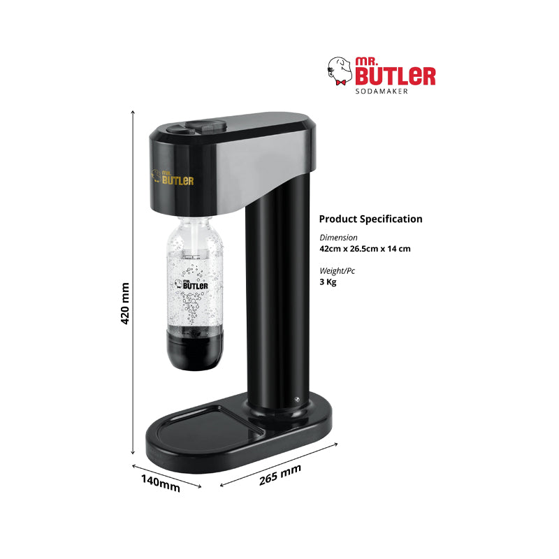 Instafizz Soda Maker – Jumbo Pack with 2 cylinders and 4 PET Bottles