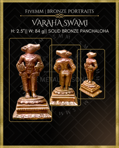 Varaha Panchaloha Bronze Icon - 2.5"