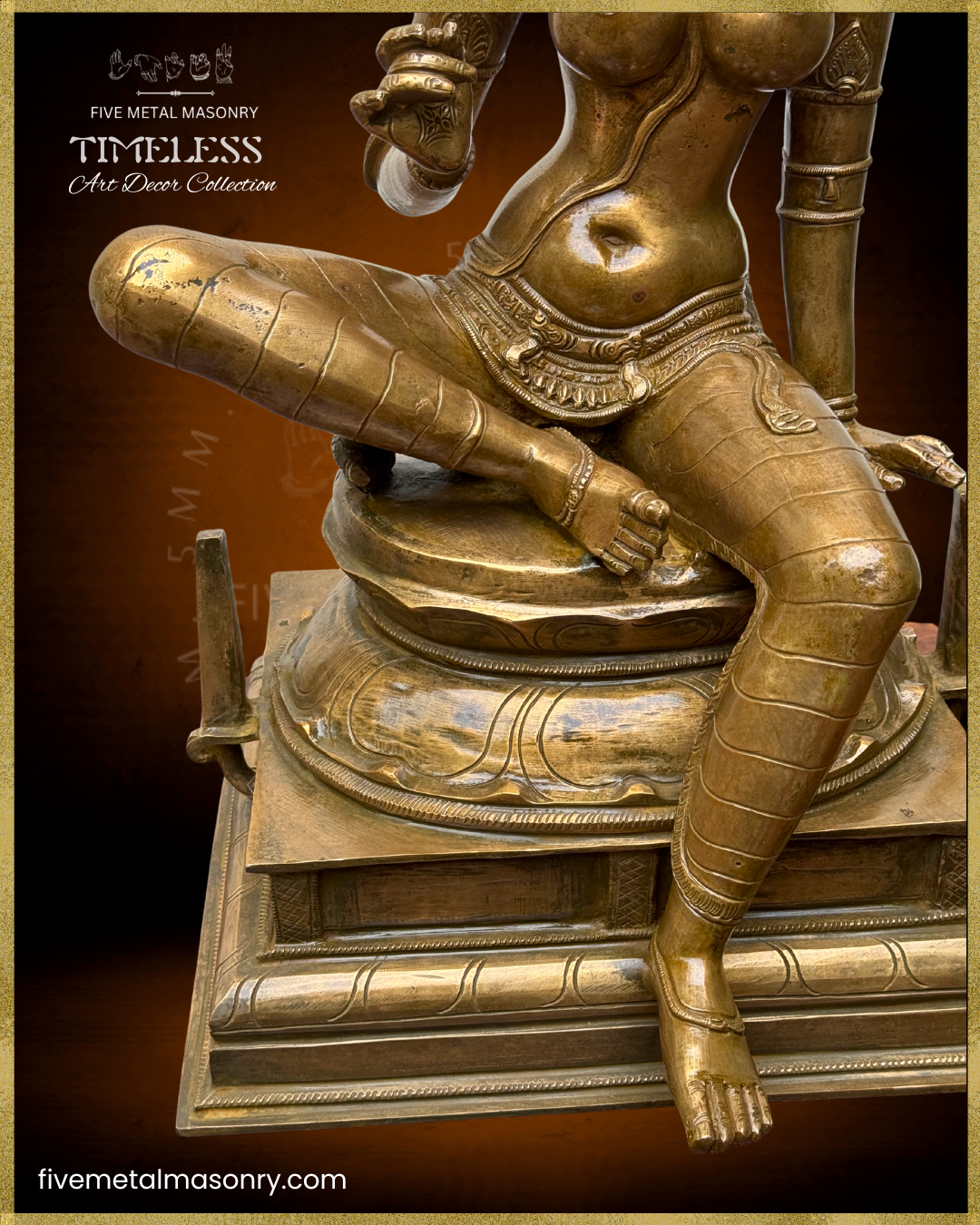 Parvati as Boga Shakti Panchaloha Bronze Icon - 21" - Timeless Collection